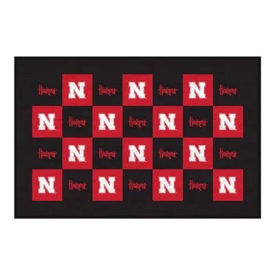 Nebraska Huskers 30'' x 46'' Checkerboard Floor Mat