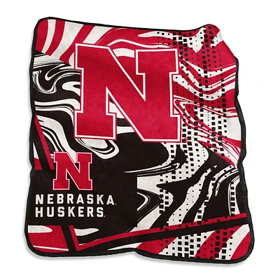 Nebraska Huskers 50" x 60" Swirl Raschel Throw Blanket