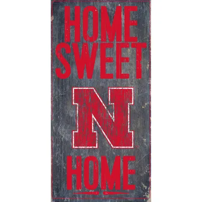 Nebraska Huskers 6'' x 12'' Home Sweet Home Sign