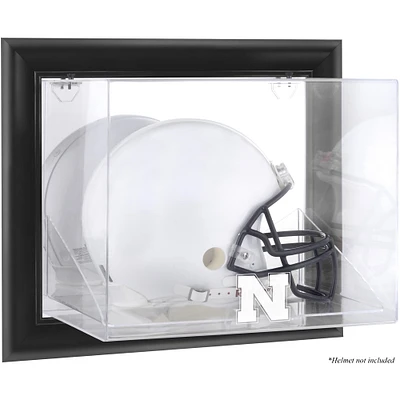 Vitrine murale à cadre noir pour casque des Nebraska Huskers