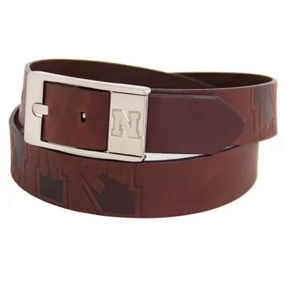 Nebraska Huskers Brandish Leather Belt - Brown