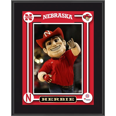 Plaque sublimée de la mascotte Herbie des Nebraska Huskers 10,5'' x 13''