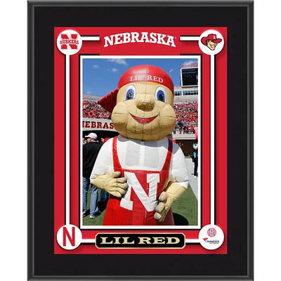 Plaque sublimée de la mascotte Lil Red des Nebraska Huskers 10,5'' x 13''