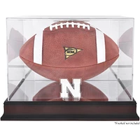 Nebraska Huskers Mahogany Base Logo Football Display Case with Mirror Back