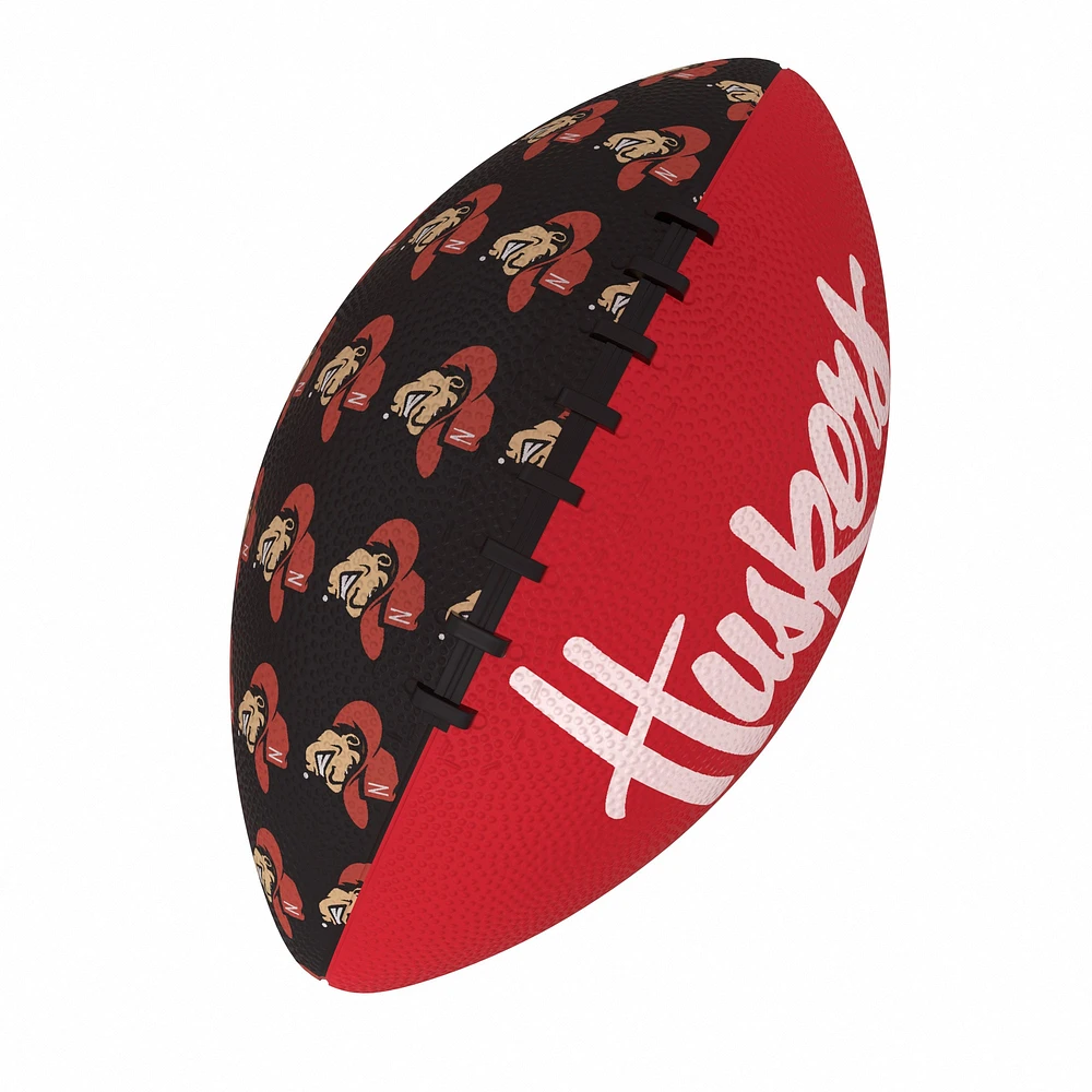 Mini ballon de football en caoutchouc Nebraska Huskers