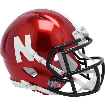 Nebraska Huskers Riddell FLASH Alternate Revolution Speed Mini Football Helmet