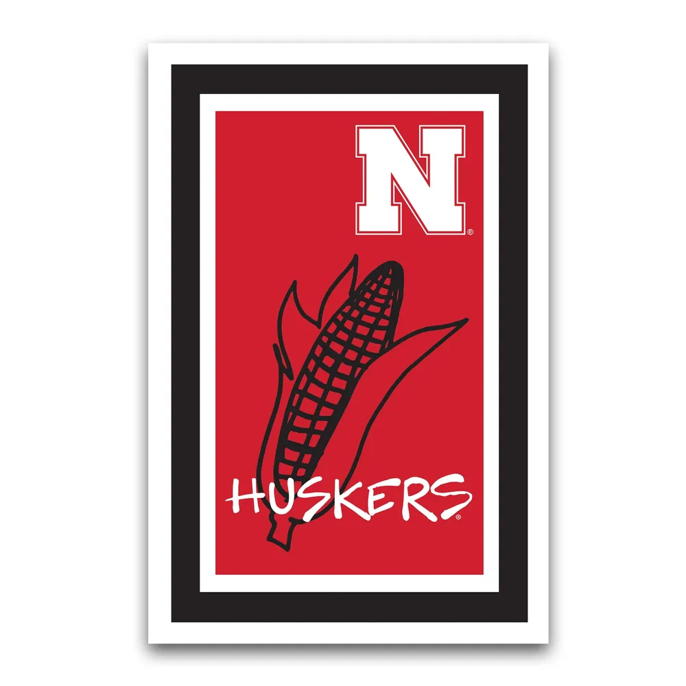 Nebraska Huskers 12 Logo State Sign