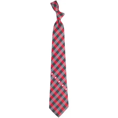 Nebraska Huskers Woven Checkered Tie - Scarlet/Black