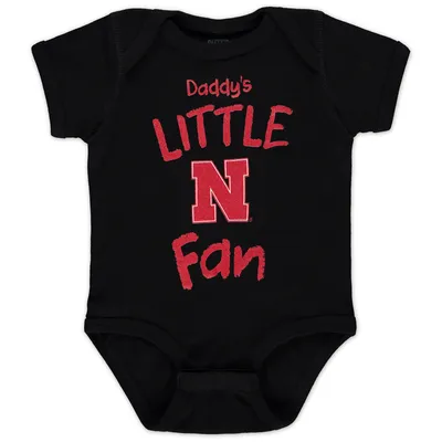 Nebraska Huskers Newborn & Infant Daddy's Little Fan Bodysuit - Black