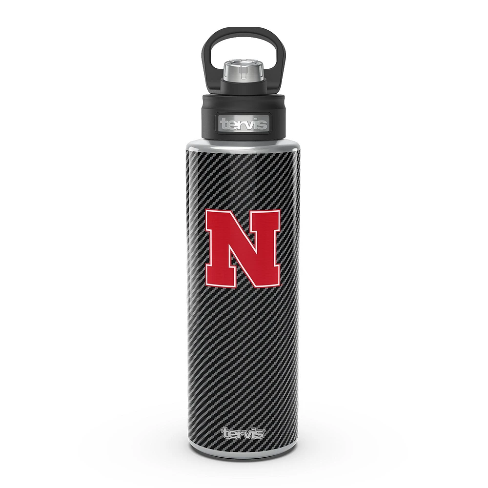 Tervis Nebraska Huskers 40oz. Carbon Fiber Wide Mouth Water Bottle