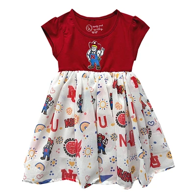 Robe de princesse Crimson Nebraska Huskers Vault pour tout-petits Wes & Willy