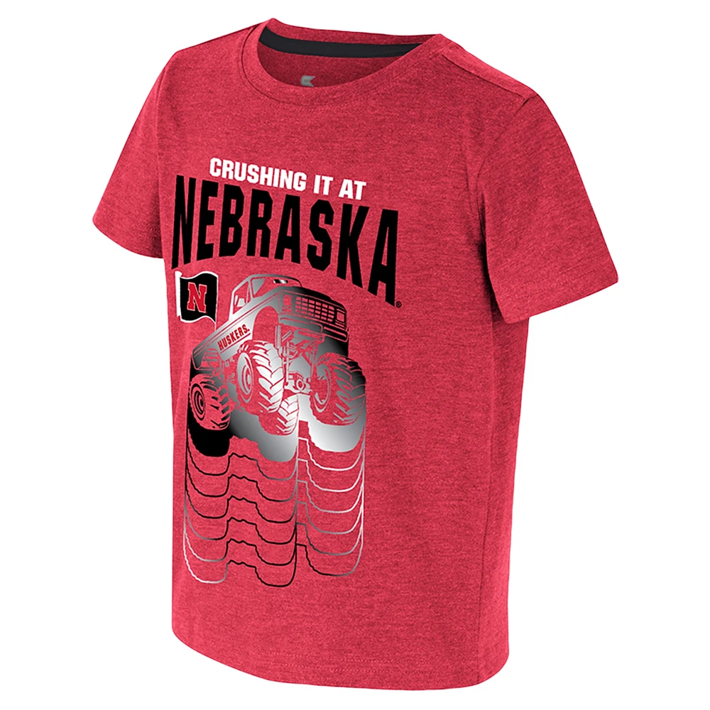 T-shirt pour tout-petits Colosseum Scarlet Nebraska Huskers Crushing It