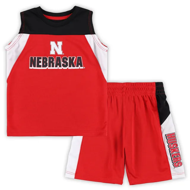 Nebraska Adidas Basketball Short Sleeve Tee - White