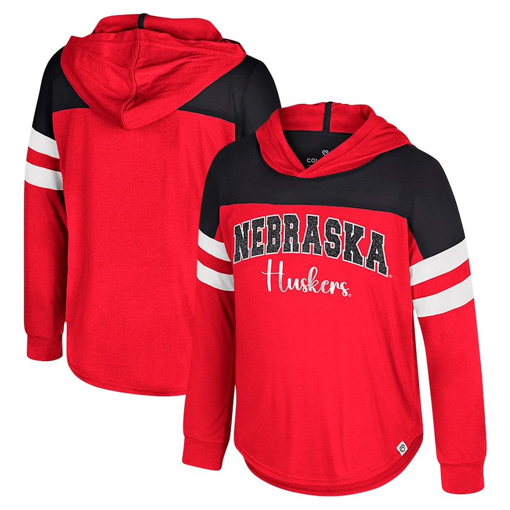 Toddler Colosseum Scarlet Nebraska Huskers Reflection Hoodie Long Sleeve T-Shirt