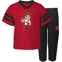 Toddler Scarlet Nebraska Huskers Two-Piece Red Zone Jersey & Pants Set