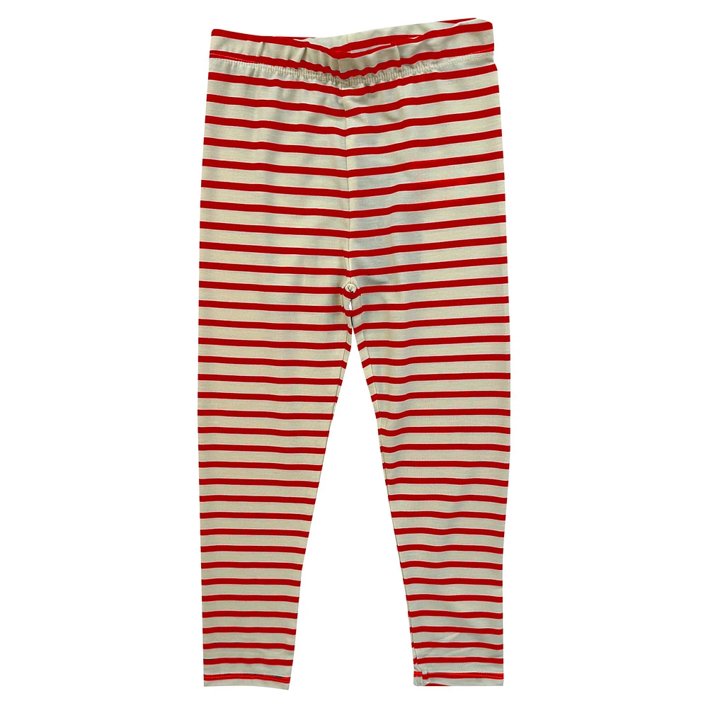 Toddler Wes & Willy  Nebraska Huskers Long Sleeve Top and Striped Tri-Blend Leggings Set