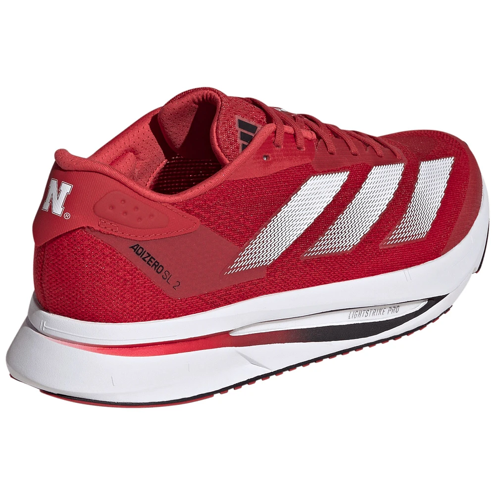 Unisex adidas Red Nebraska Huskers Adizero Sl2 Running Shoes