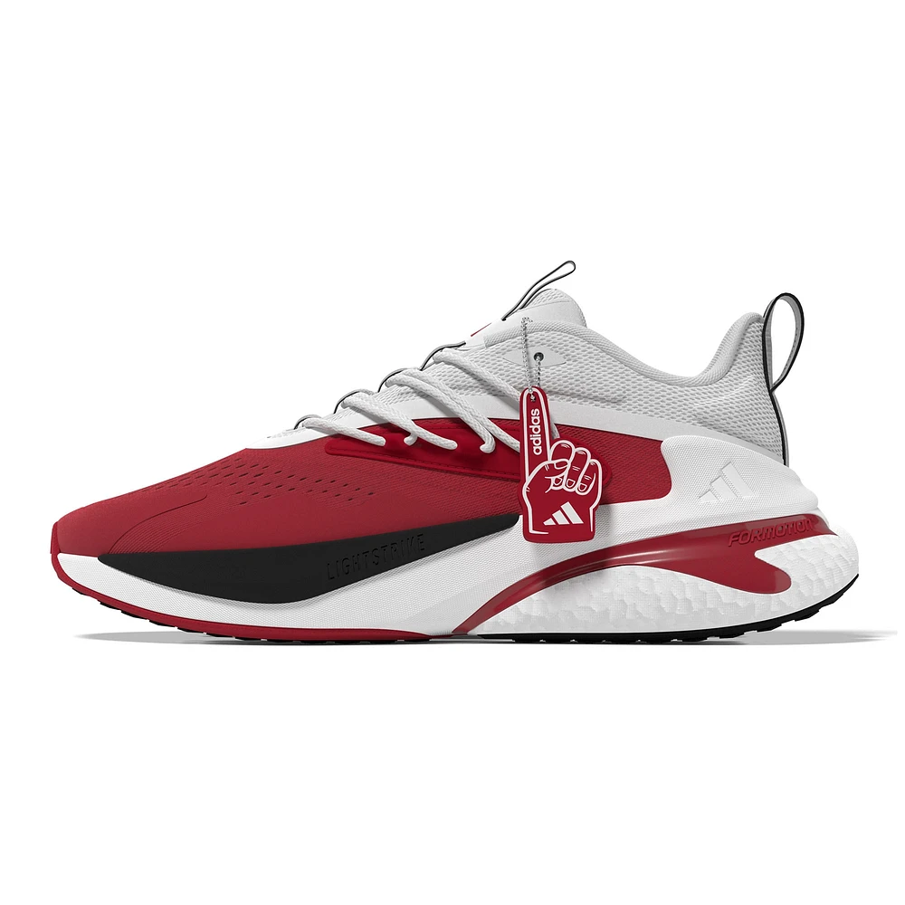 Chaussures unisexes adidas Nebraska Huskers AlphaBoost V2 Scarlet/Blanc