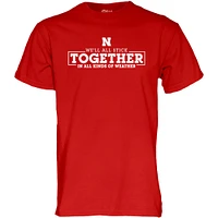 Unisex Scarlet Blue 84 Nebraska Huskers Together All Kinds of Weather T-Shirt