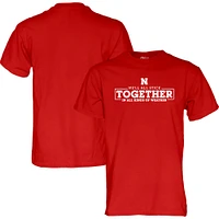 Unisex Scarlet Blue 84 Nebraska Huskers Together All Kinds of Weather T-Shirt