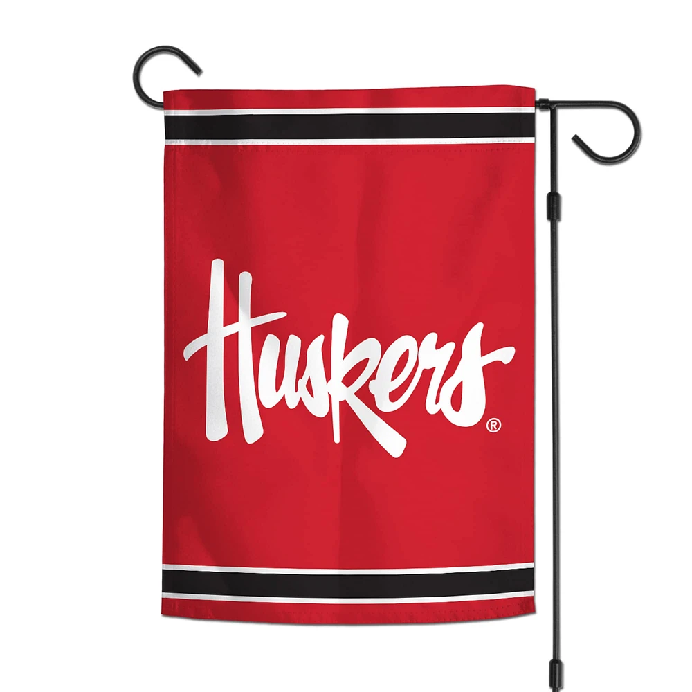 WinCraft Drapeau de jardin double face Nebraska Huskers 12 po x 18 po