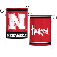 WinCraft Drapeau de jardin double face Nebraska Huskers 12 po x 18 po