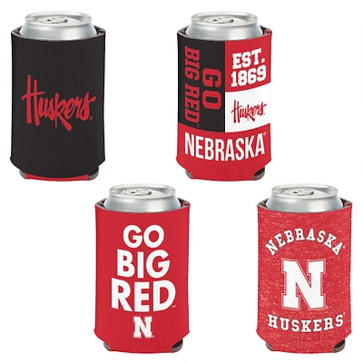 WinCraft Nebraska Huskers 4-Pack 12oz. Can Cooler Set