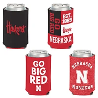 WinCraft Nebraska Huskers 4-Pack 12oz. Can Cooler Set