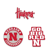 WinCraft Nebraska Huskers Three-Piece Collector Pin Set