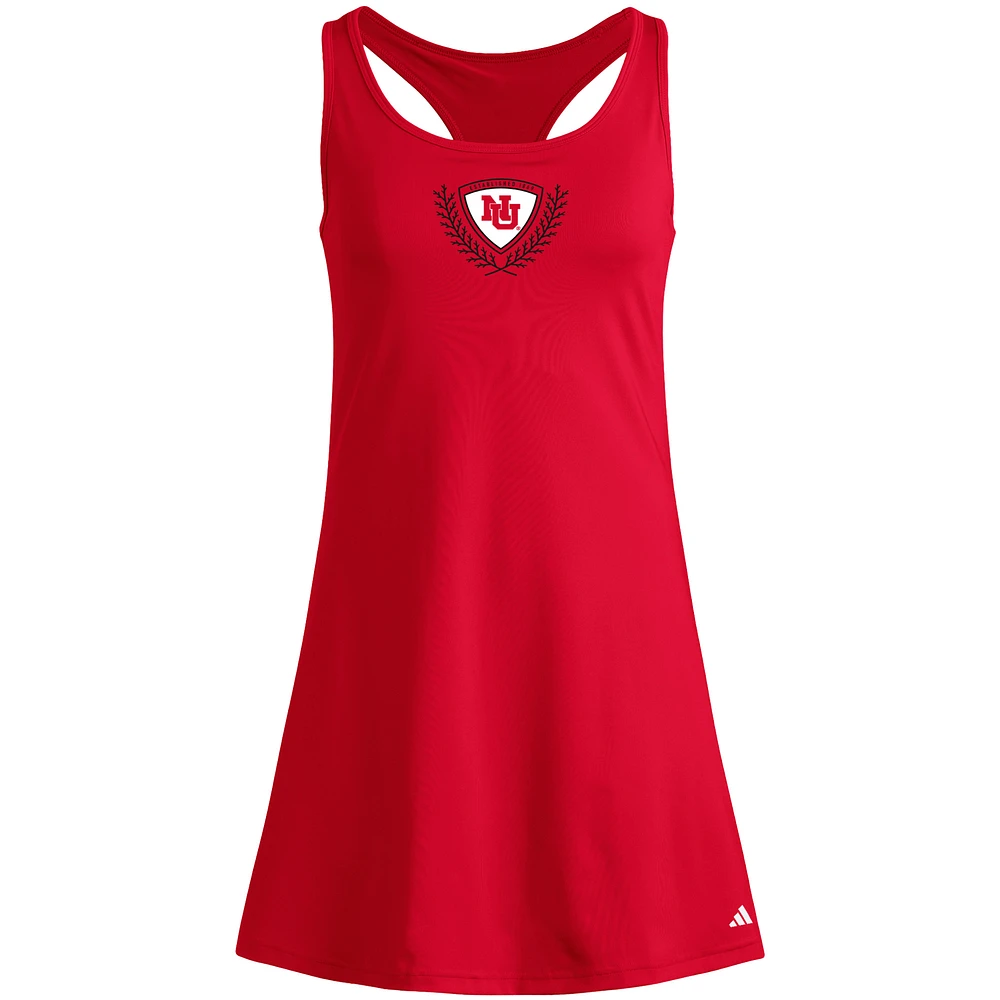 Robe-short à dos nageur adidas Scarlet Nebraska Huskers Spring Fling Active pour femme