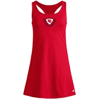 Robe-short à dos nageur adidas Scarlet Nebraska Huskers Spring Fling Active pour femme