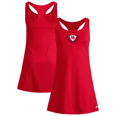 Robe-short à dos nageur adidas Scarlet Nebraska Huskers Spring Fling Active pour femme