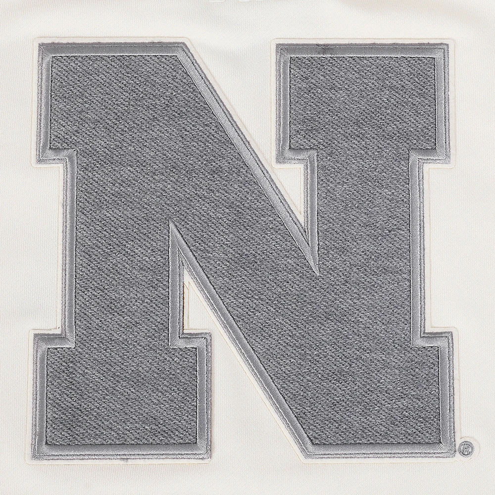 Women's Pro Standard Cream Nebraska Huskers French Terry Boxy Cropped Pullover Crewneck