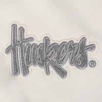 Women's Pro Standard Cream Nebraska Huskers French Terry Boxy Cropped Pullover Crewneck