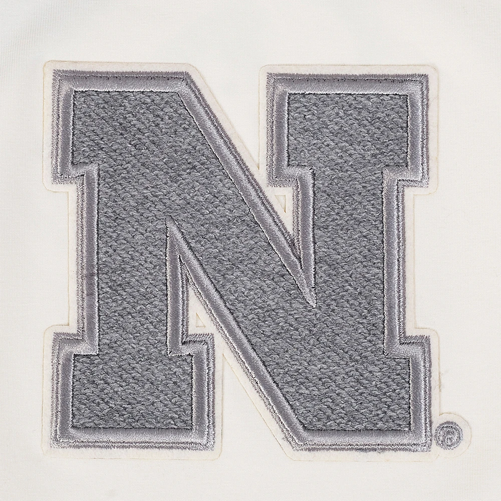 Women's Pro Standard Cream Nebraska Huskers Reverse French Terry Boxy Cropped T-Shirt