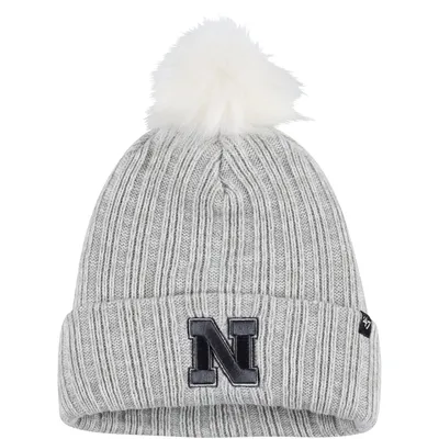 Nebraska Huskers '47 Women's Koda Cuffed Knit Hat with Pom - Gray