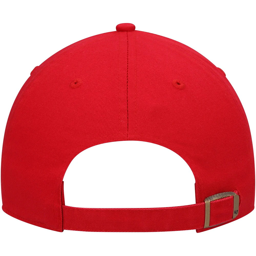 Women's '47 Scarlet Nebraska Huskers Phoebe Clean Up Adjustable Hat