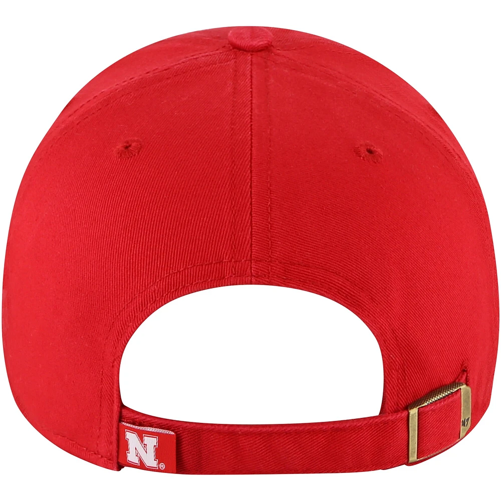 Casquette ajustable '47 Scarlet Nebraska Huskers Sidney Clean Up pour femmes