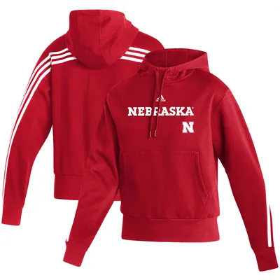 Nebraska Huskers adidas Women's Fashion Pullover Hoodie - Scarlet