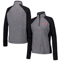 Veste noire à quart de zip raglan Nebraska Huskers Finalist pour femme