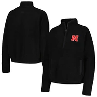 Sweat-shirt noir à demi-zip Nebraska Huskers Everest pour femme