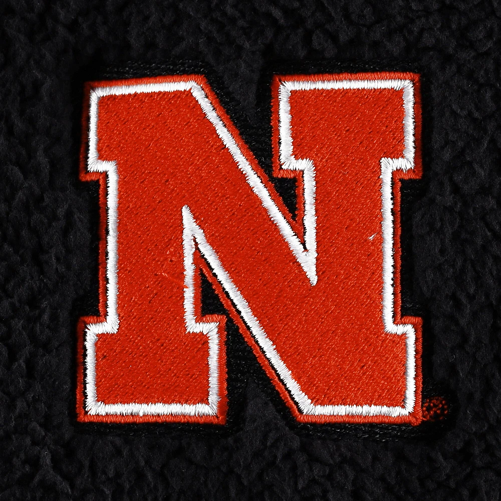 Sweat-shirt noir à demi-zip Nebraska Huskers Everest pour femme