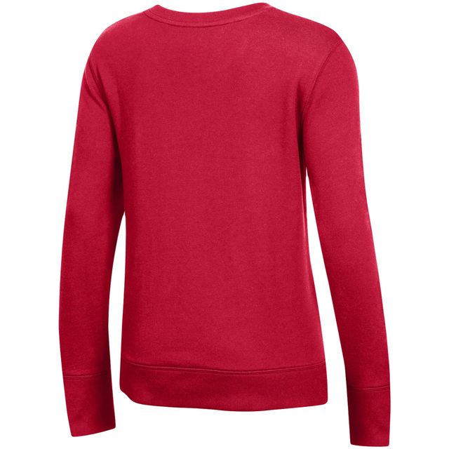 Sweat-shirt en molleton Champion Scarlet Nebraska Huskers University 2.0 pour femme