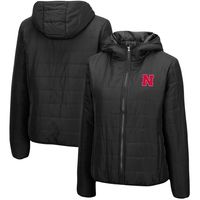 Women's Colosseum Black Nebraska Huskers Arianna Full-Zip Puffer Jacket