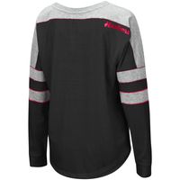 Women's Colosseum Black Nebraska Huskers Trey Dolman Long Sleeve T-Shirt