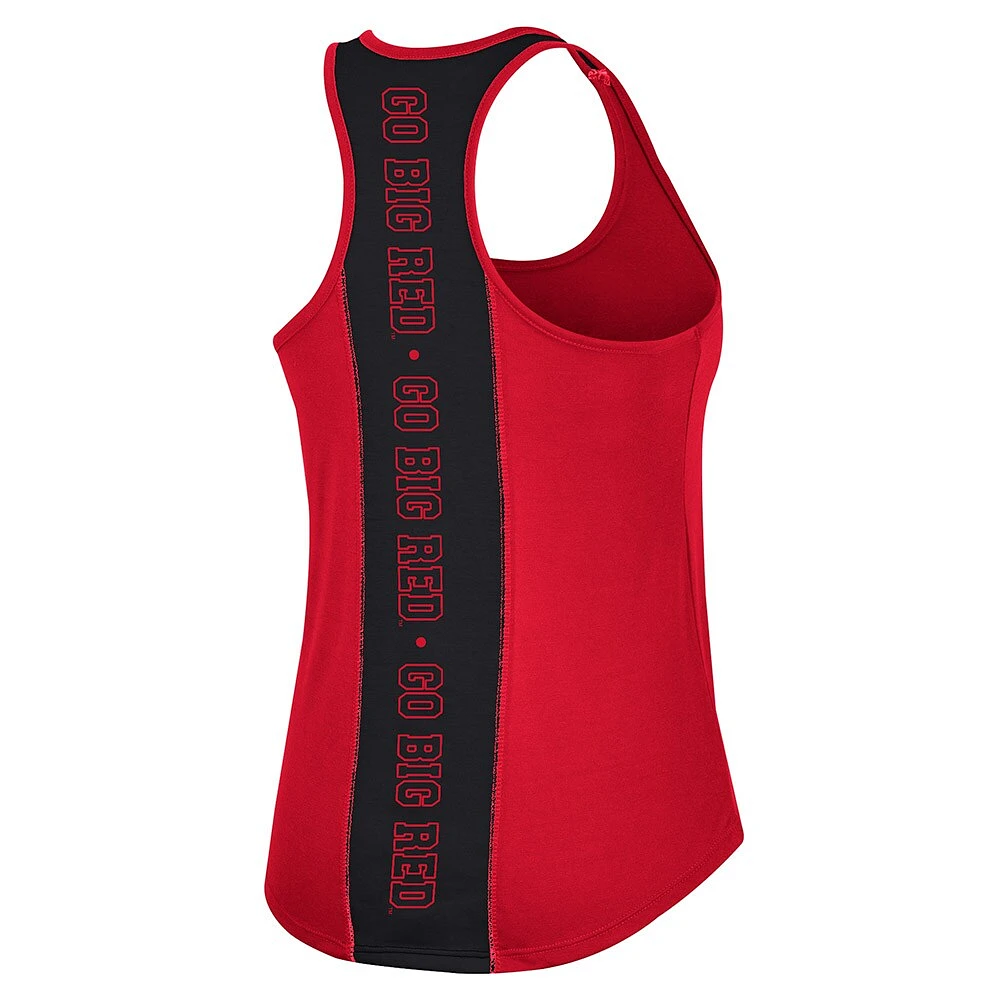 Women's Colosseum Scarlet Nebraska Huskers 10 Days Racerback Scoop Neck Tank Top