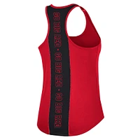 Women's Colosseum Scarlet Nebraska Huskers 10 Days Racerback Scoop Neck Tank Top