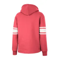 Women's Colosseum Scarlet Nebraska Huskers Mia Striped Full-Snap Hoodie Jacket