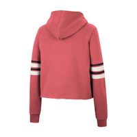 Women's Colosseum Scarlet Nebraska Huskers Retro Cropped Pullover Hoodie