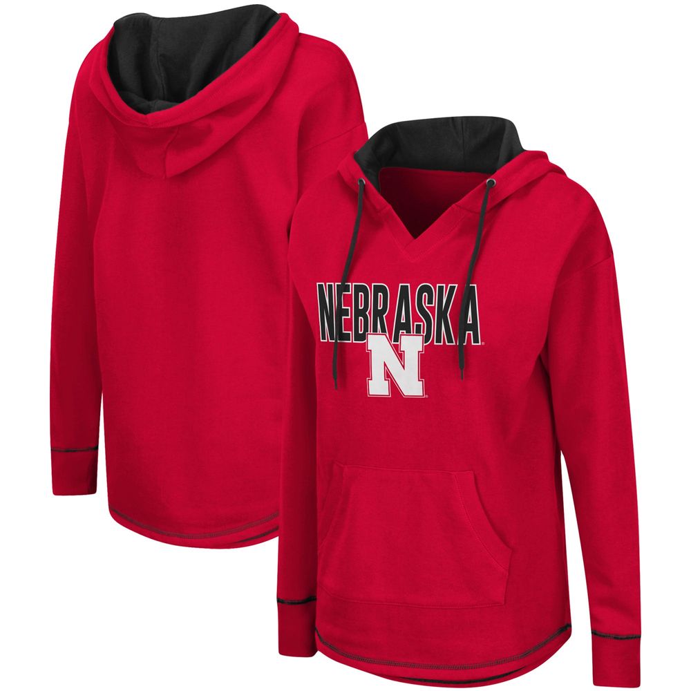 Women's Colosseum Scarlet Nebraska Huskers Tunic Pullover Hoodie